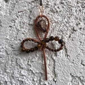 Tiger Eye Infinity Ankh